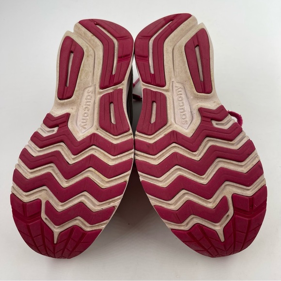 Saucony Women’s Ride 14 Fog Grey / Cherry Running Shoes - Size 6.5 - Picture 8 of 11